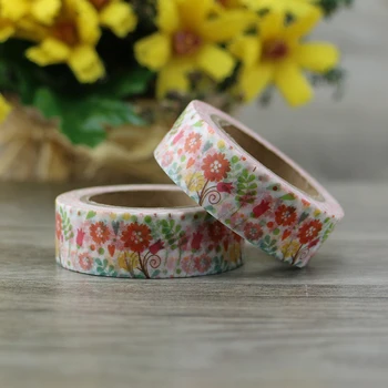 

10pcs/lot Japanese Washi Tape Paper Flower Masking Tapes Adhesive Tapes Stickers Decorative Stationery Tape for Wholesale