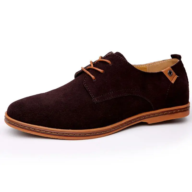 Повседневная мужская обувь; Новинка года; модные высококачественные замшевые дышащие Туфли-оксфорды; мужская обувь - Цвет: Brown