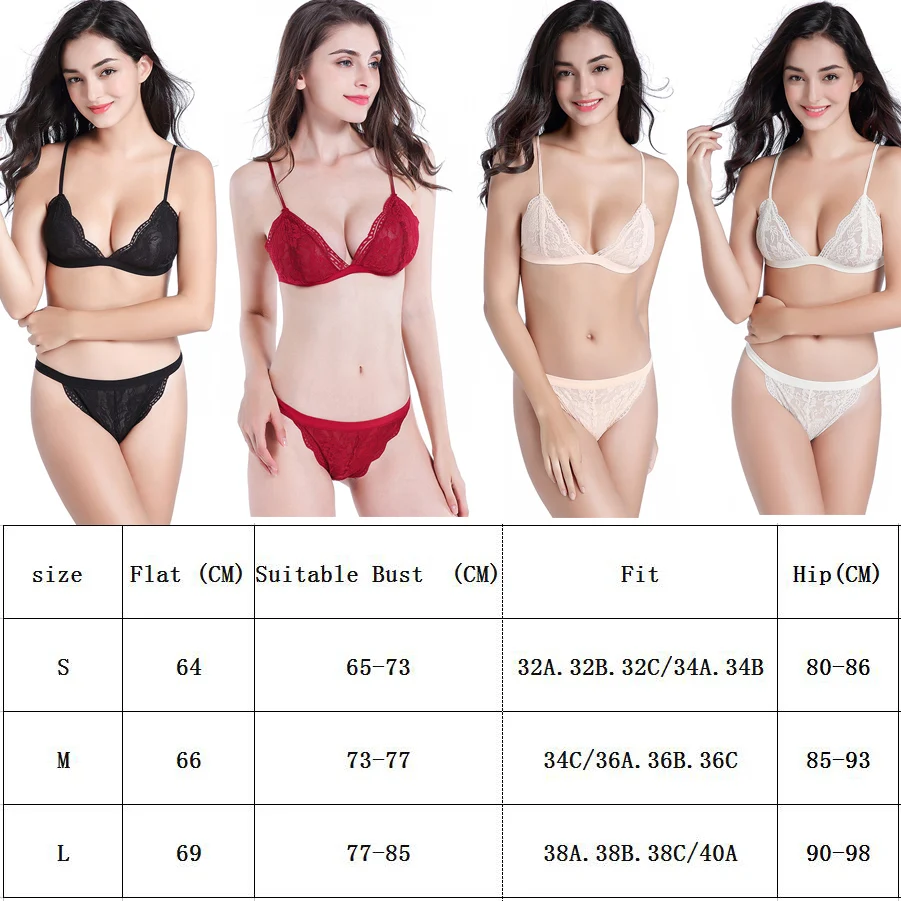HIBUBBLE Elegant Lace Bra & Brief Sets Wireless Thin Bralette Panties Set Soft Comfortable Underwear Women Sexy Lingerie Bra Set HIBUBBLE Elegant Lace Bra & Brief Sets Wireless Thin Bralette Panties Set Soft Comfortable Underwear Women Sexy Lingerie Bra Set