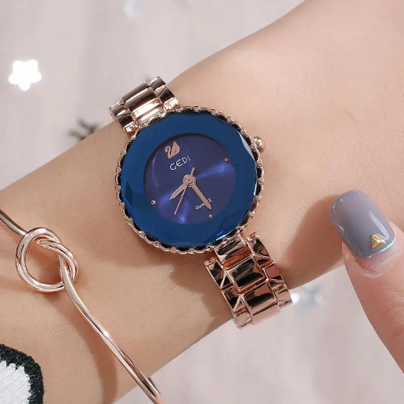 

Luxury Women's Watches Rose Gold Business Crystal Women Bracelet Watches Relogio Feminino Ladies Quartz Wristwatch 2018