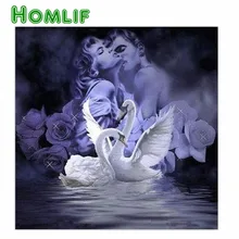 На заказ, алмазная живопись для любителей лебедей, алмазная живопись, вышивка крестом, ручка квадратная/Ронде
