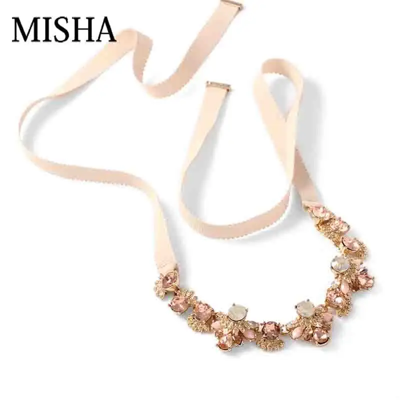 

MISHA High Quality Luxury Fine Necklaces Pendant Jewelry Simulation Gems chokers Necklaces Brand Fine Jewelry For Party 02525