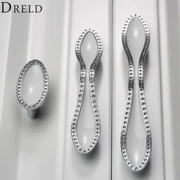 DRELD 96128mm Furniture Handles Cabinet Knobs and Handles Wardrobe Door Pulls Dresser Drawer Handles Kitchen Cupboard Handle