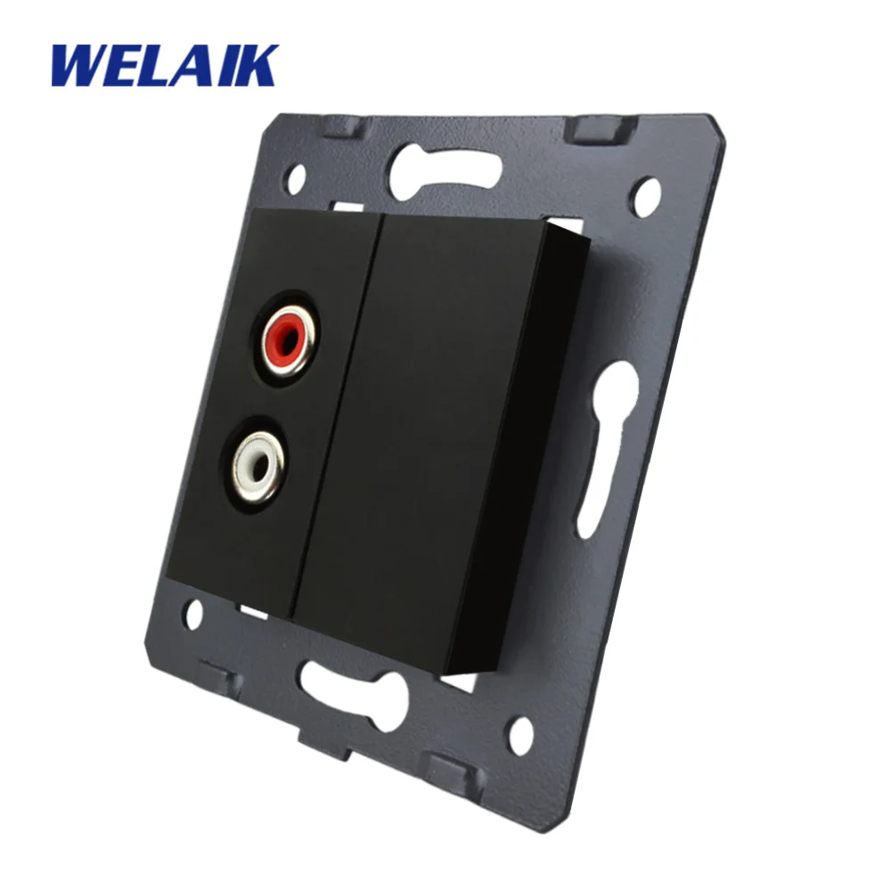 WELAIK EU-standard Audio-Socket DIY-запчасти-настенное аудио-гнездо-без стекла-панель A8AFW/B