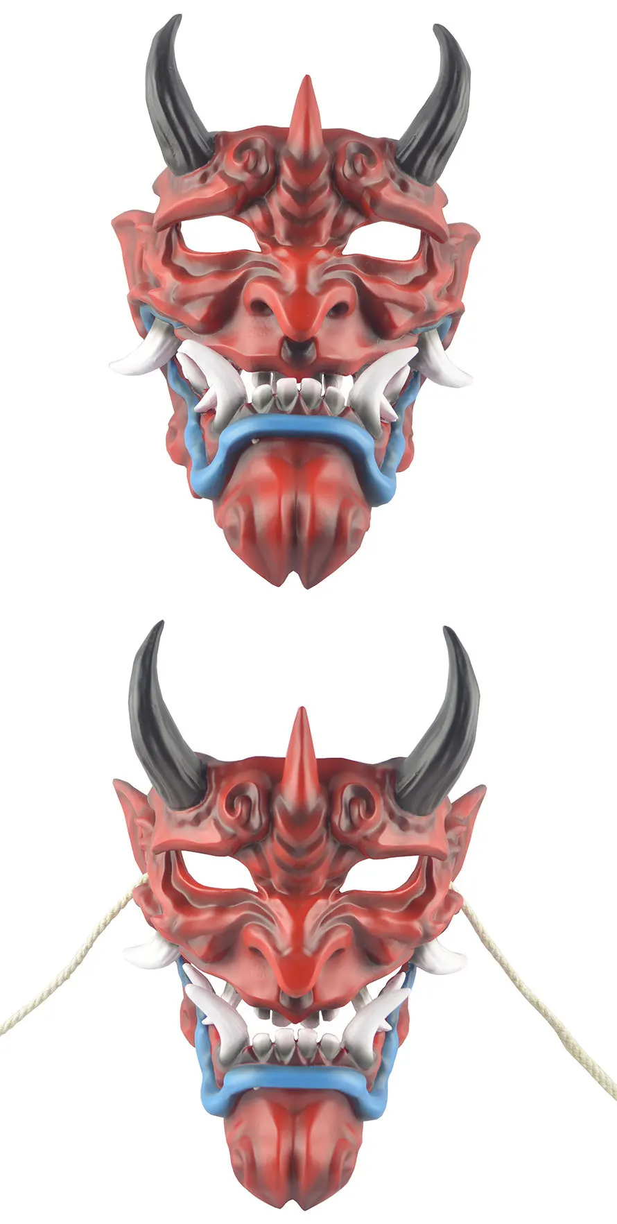 Да японский Akwu Prajna маска хання гримаса злой Дьявол Голова Хэллоуин ужас Wraith буддизм Prajna призрак Косплей Ханья маски