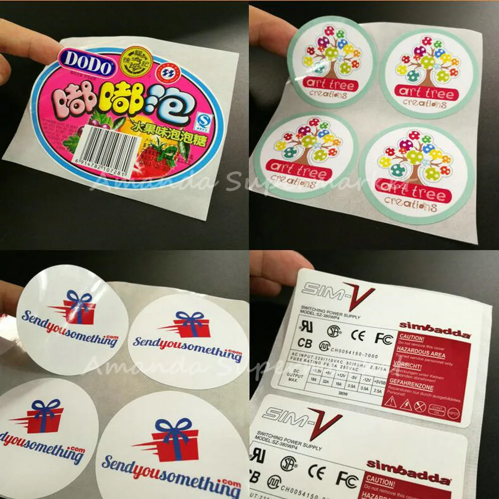 

(Please Don`t place order before enquiry) Custom Transparent Vinyl PVC Logo Label Sticker Waterproof Businesss Cards Sticker