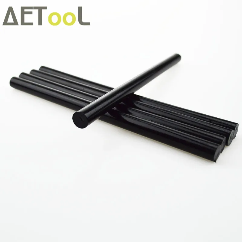 AETool 10 шт./лот, 11 мм x 190 мм, черный цвет, клей-карандаш, прозрачные клеевые палочки для горячего расплава, пистолет для автомобильного аудио, ремесло, общего назначения