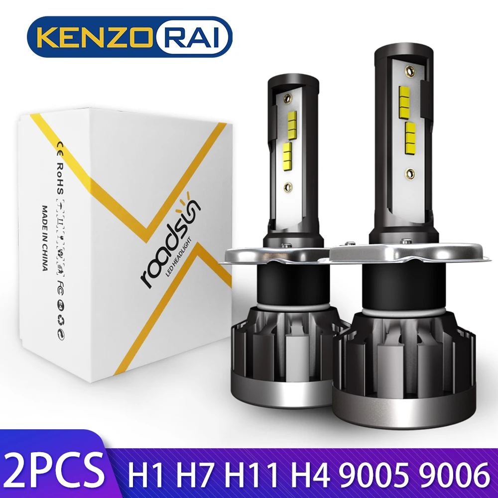 

2pcs H4 H7 Car LED Headlight H1 HB2 9003 H8 H9 H11 White Light 6 models Super Bright CSP Chips Lamp 9005 H10 9006 4000LM 12V 40W