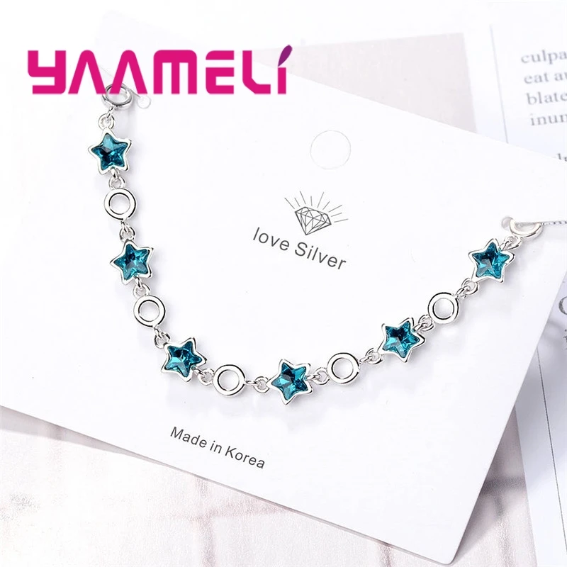 Одежда высшего качества голубая звезда форма Jewelry браслет браслеты блестящие AAA кубического циркония камень интимные аксессуары для женщи