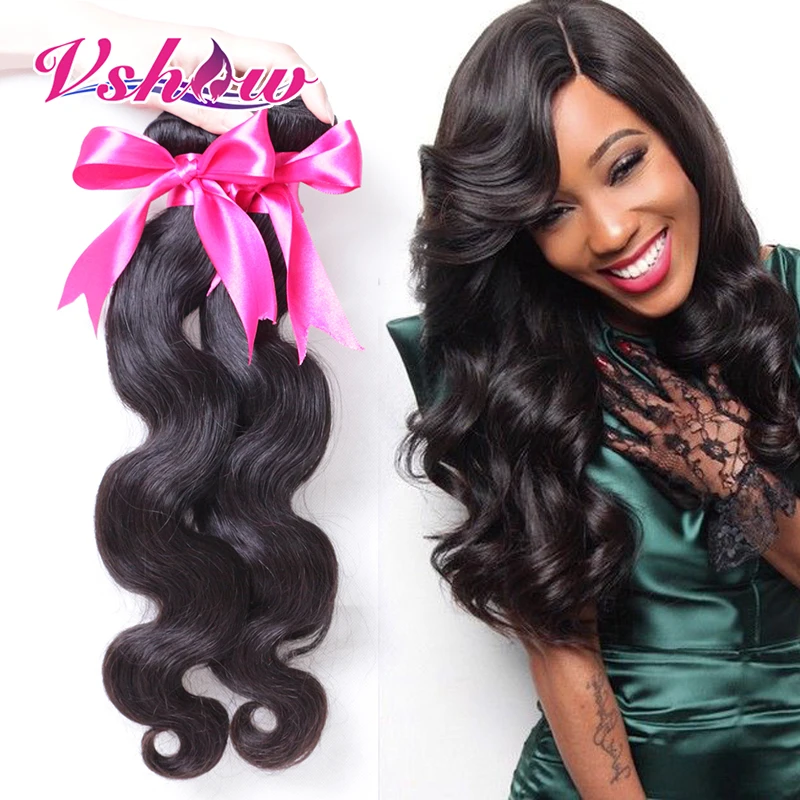 Indian Virgin Hair Body Wave Crochet Hair Extensions V Show Hair