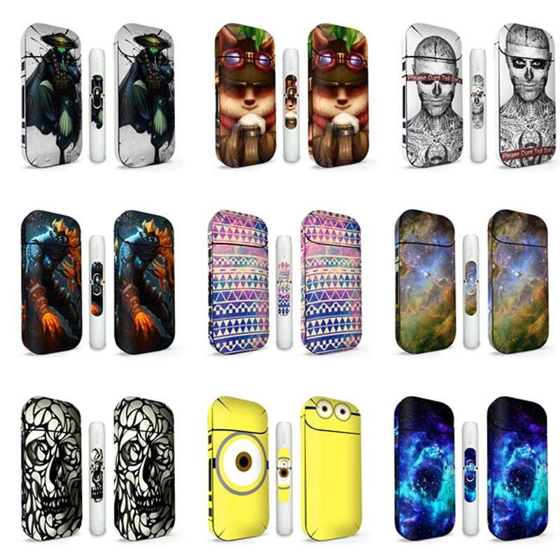 

2019 15 Style Desgin Colorful Pattern 3M Printing Label Sticker for IQOS Skin