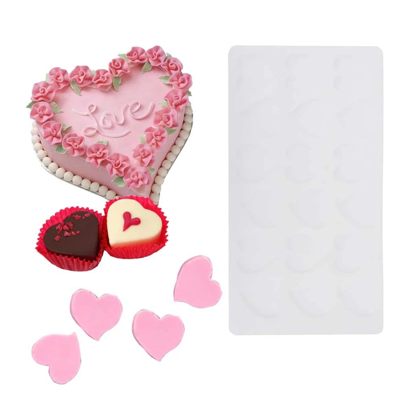 

For Cakes Border Stencil Baking Tools Chocolate Molds Mold Sugar Craft Fondant Mould Love Heart Silicone Cake