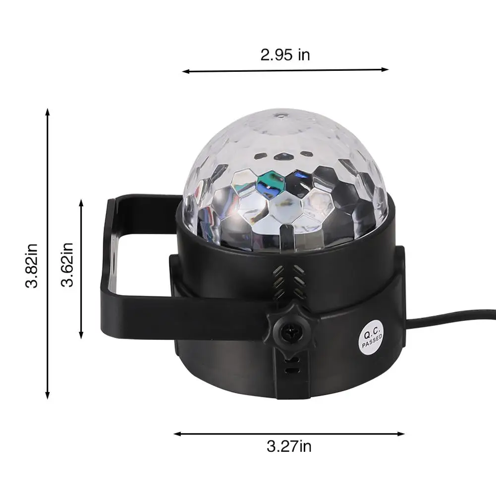 SOL светодиодный 3 Вт светодиодный RGB вращающийся Magic Ball свет этапа Проецирование лампа для Disco вечерние фестиваль Свадебные украшения