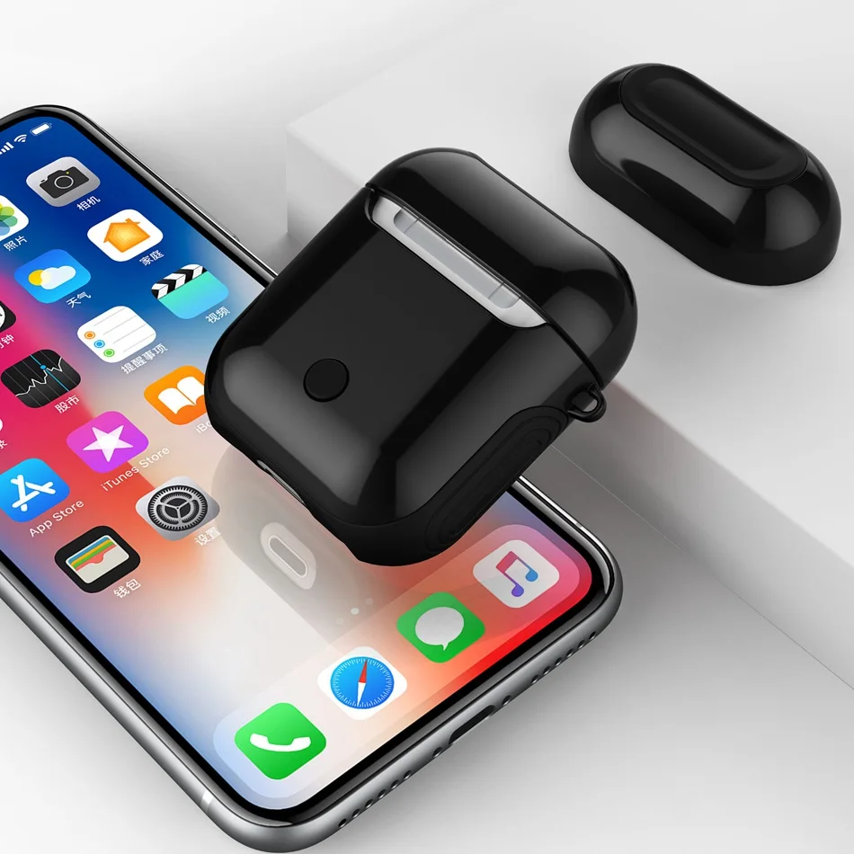 Для AirPods 2 чехол Bluetooth беспроводной Чехол для наушников для Apple защитный чехол для AirPods Глянцевая УФ-кожа аксессуары зарядная коробка