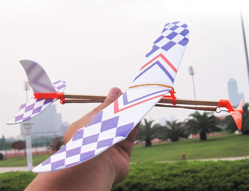 Резиновые ленты силовые самолеты ручной запуск метания пены инерционный планерный самолет уличные игрушки для детей рождественские подарки
