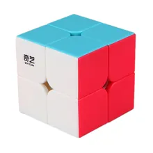 QIYI QIDI 2X2X2 магический скоростной куб Карманный STICKERless Головоломка Куб профессионал 2x2 скоростной куб образовательные забавные игрушки для детей кубик рубика