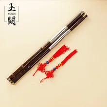 Китайский традиционный Профессиональное исполнение черный Бамбук Bawu двойной-Труба бу Ву флейта + Чехол ключ из F+вв, Г+С