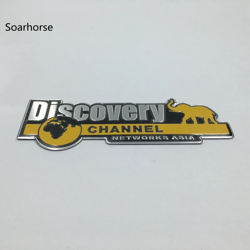 

Soarhorse Aluminum Discovery Channel Networks Asia Car Body Rear Trunk Emblem Badge Sticker For Jeep for Dodge for Land Rover