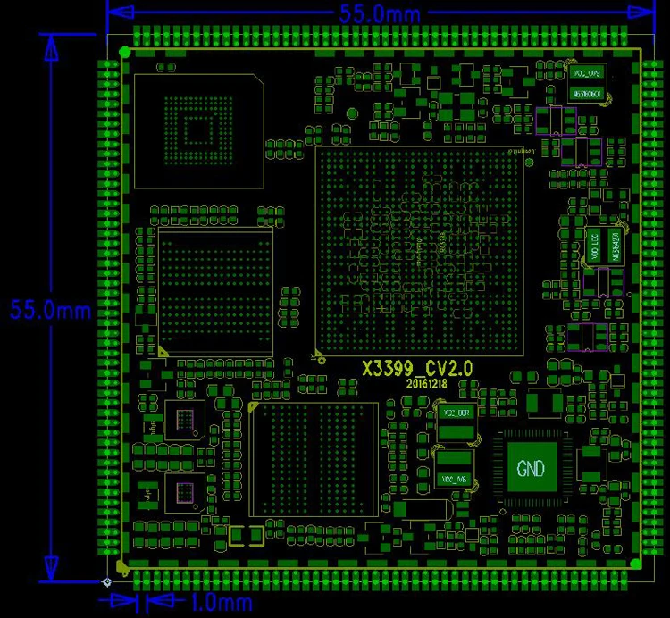 Для Jiuding создает Ruixin 4 ГБ micro X RK3399 основной плате, 6 core, 64 бит Процессор высокая производительность Mali-T860 GPU