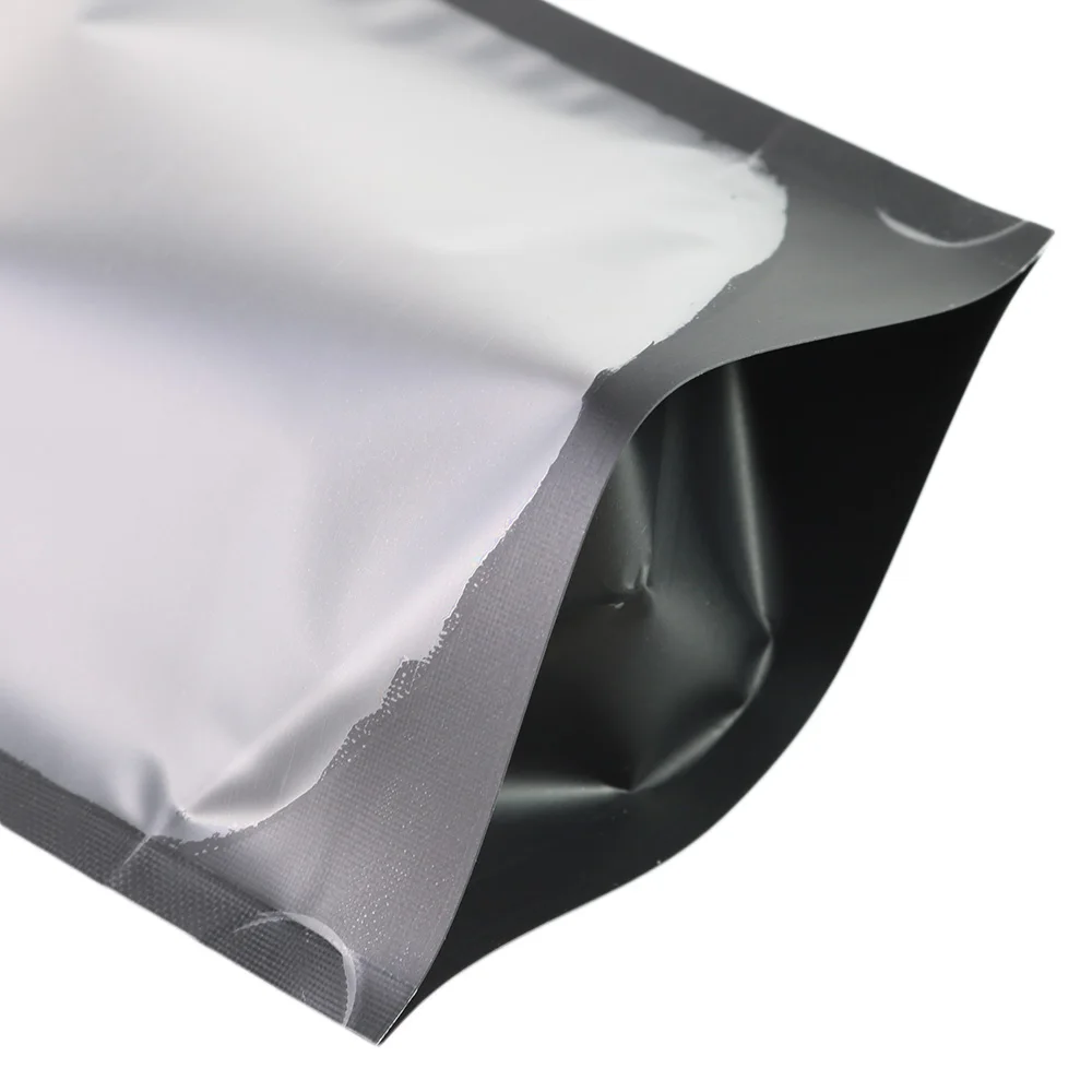Матовый Черный Прозрачный передний замок на молнии стоьте вверх мешки кофе в зернах упаковка кухня сумка для хранения еды мешок 100 шт