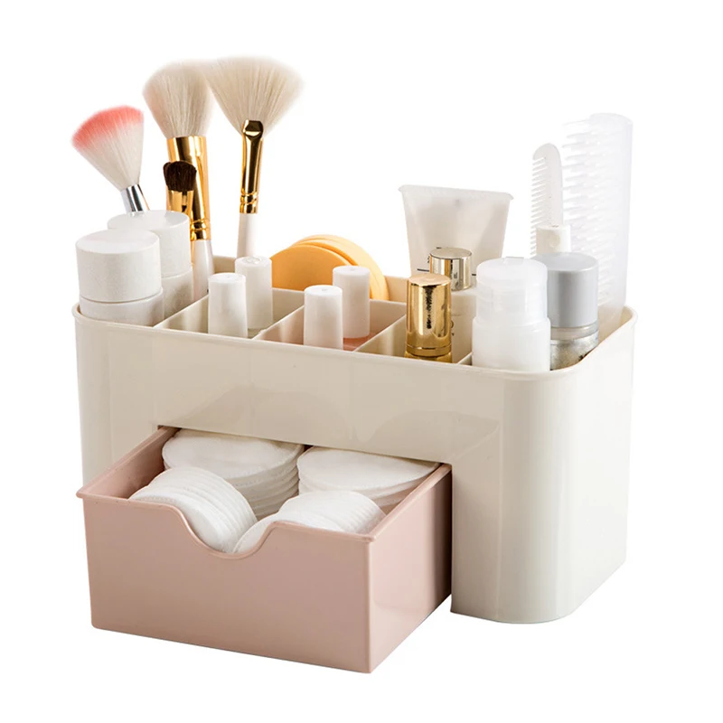 Fahion Brand Cosmetic Makeup Storage Box Saving Space Desktop Drawer