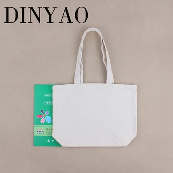 

36*9*36cm 12oz Cotton Canvas Resuable Eco Storage Shopping Book Tote Bag Handbag Travel Logo Printed Shoulder Packaging Bags