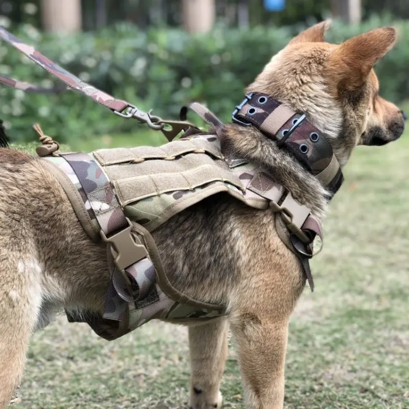 

1OOOD nylon tactical dog training vest waterproof outdoor dog vest outdoor camouflage tactical dog vest