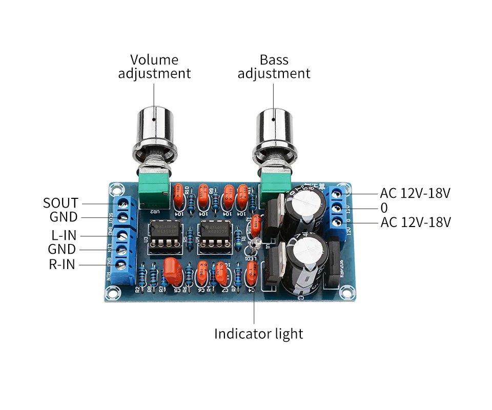 AIYIMA усилитель предусилителя низкочастотный фильтр доска Hifi сабвуфер предусилитель низкочастотный фильтр доска с регулировкой громкости басов