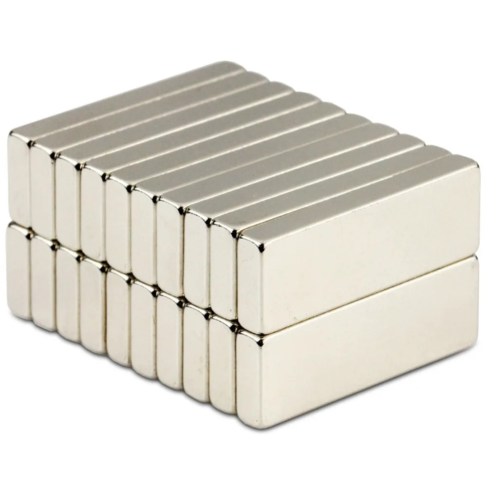 10 pcs 30x10x4mm N50 Bulk Super Strong Strip Block Bar Magnets Rare E Neodymium 