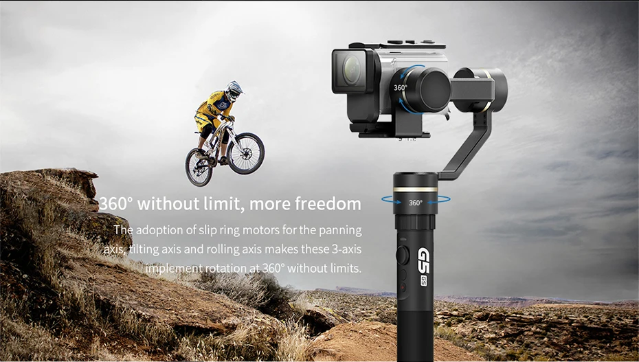 FeiyuTech G5GS Экшн-камера Gimbal брызгозащищенная Ручка Стабилизатор неограниченный угол наклона для sony X3000 X3000R AS50 AS50R