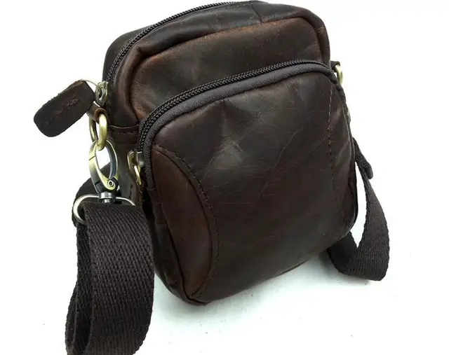 Genuine Leather Man Bag Male Casual Cross Body Small Waist Pack Genuine Leather Man Bag Male Casual Cross Body Small Waist Pack Crazy Horse Vintage