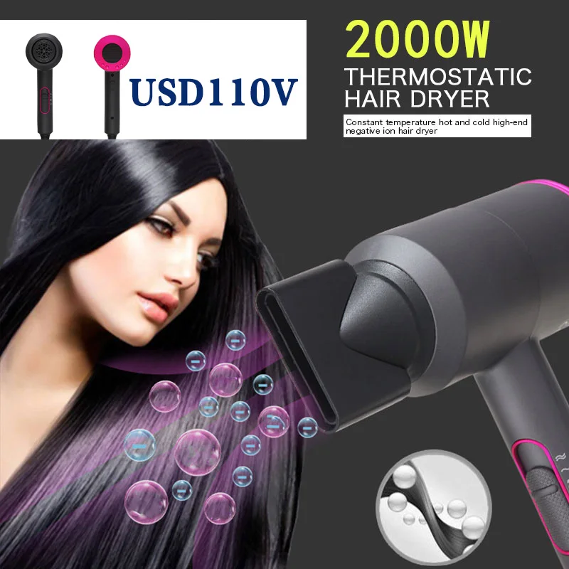 

SOLEDI Hot Cold Wind Dry Hair Blow Drier 110V Durable Dormitory Student Blower Hair Dryer Salon Washing Hair