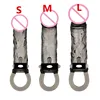 Male Condoms Penis Rings Reusable Black Condoms Penis Extender Sex Toys Penis Sleeve For Men Time Delay Adult Sex Product 3 Size 1