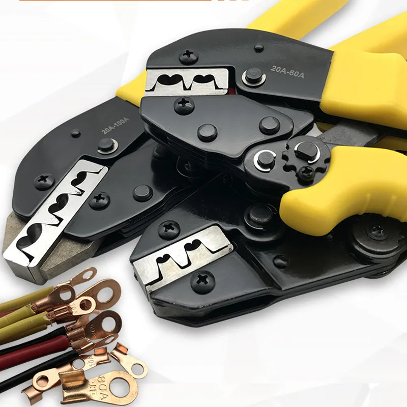 Baratos 2,5 16MM2 conector de cobre pestañas terminales Crimper herramienta de prensado profesional para conector de cobre