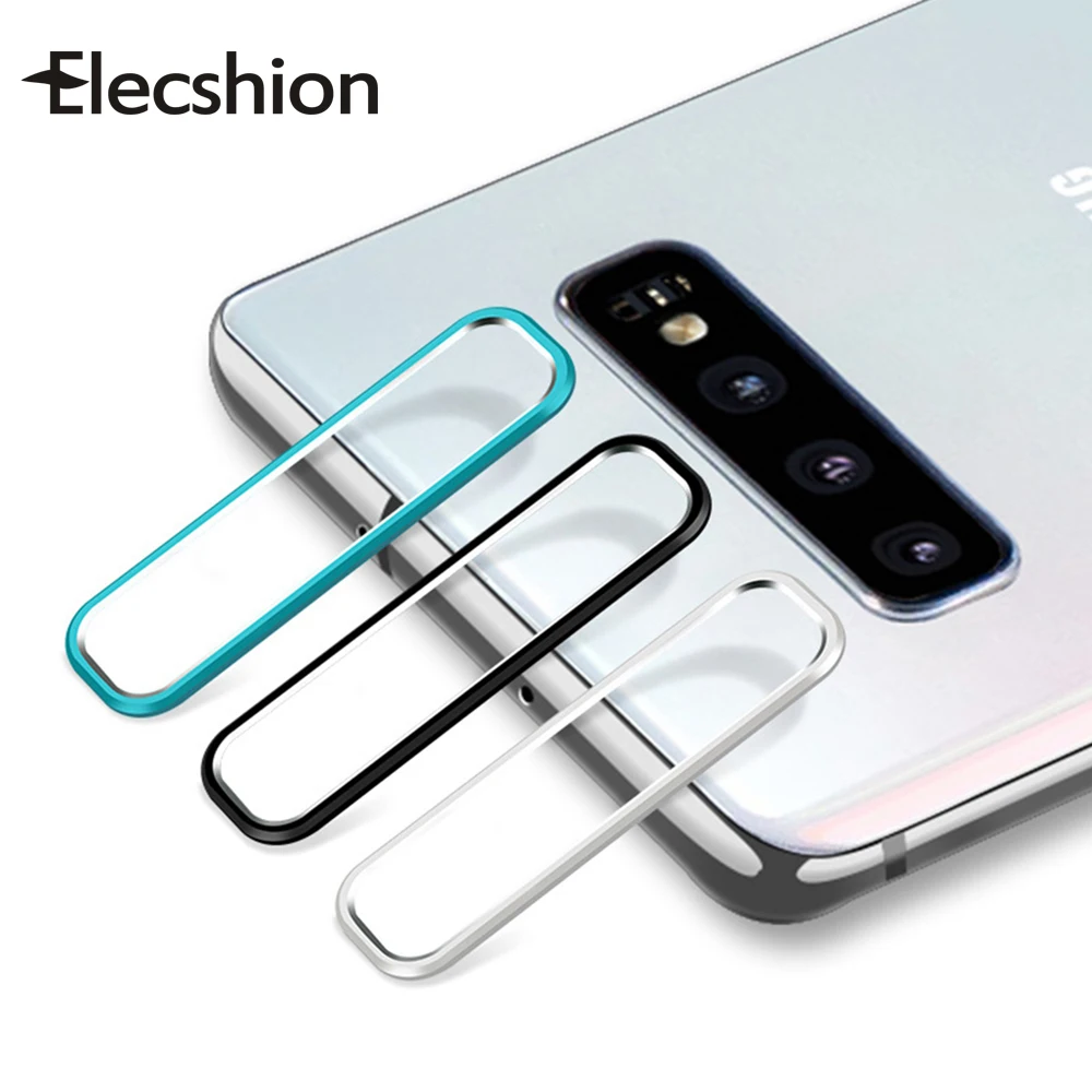 For Samsung S10 Protective Film Tempered Glass For Samsung S10 Plus Protector Phone Camera Lens Back Cover Aluminum Metal Ring