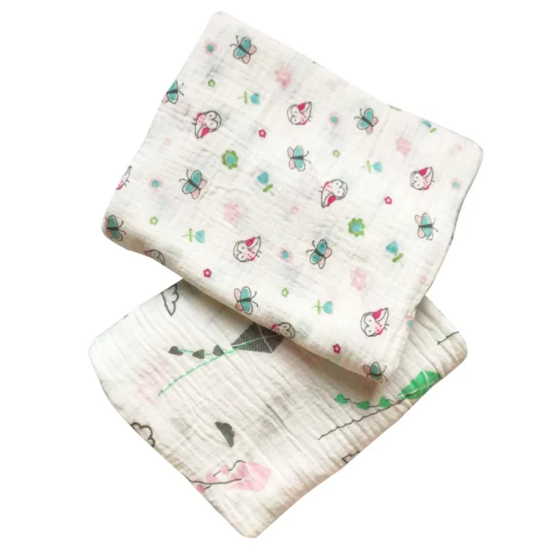 Baby Muslin Blanket Swaddle Wraps Baby Cotton Bamboo Soft Blankets