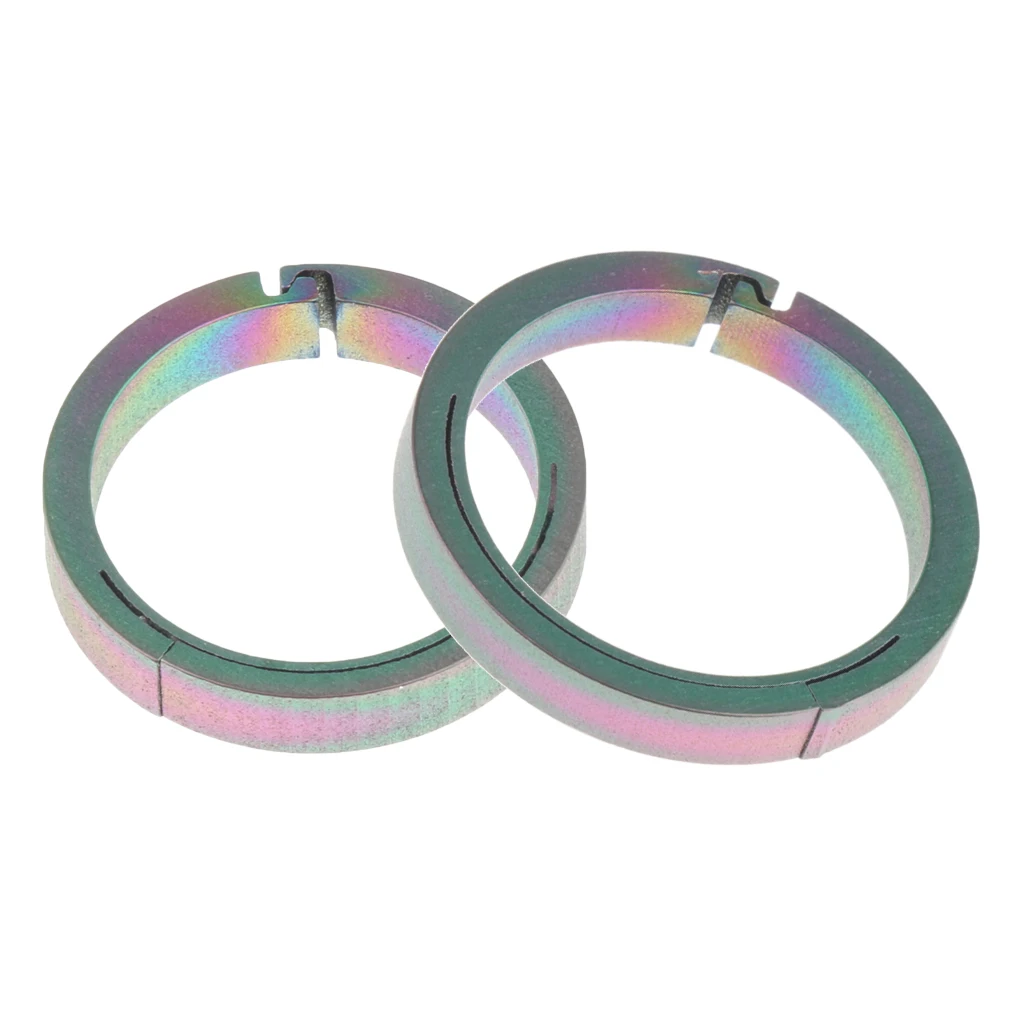 2 Pieces Titanium Spring Keychain Buckle Clip Round Hook Key Chain Carabiner Climbing Accessories Outdoor Tools S&M