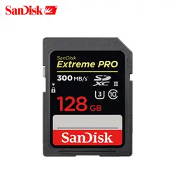 Sandisk Оригинал 64G SD карта памяти 32 Гб UHS-II флэш-карта 128 Гб Высокая скорость до 300 м класс 10 Экстрим PRO для камеры