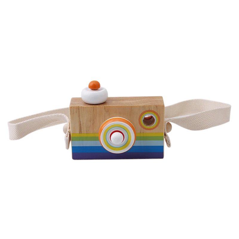 Милая деревянная игрушка камера для маленьких детей, подвесная камера для фотосъемки, Декор, Детская развивающая игрушка, подарок на день рождения, Рождество