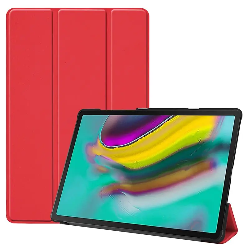 Чехол для samsung Galaxy Tab S5E 10,5 тонкий умный кожаный магнитный откидной Чехол-подставка для Galaxy Tab S5E Funda SM-T720 SM-T725 - Цвет: Red