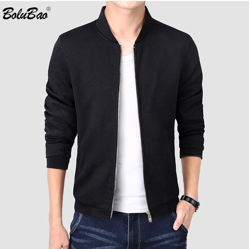 Мужская однотонная куртка BOLUBAO повседневная приталенная пальто на осень|men jacket