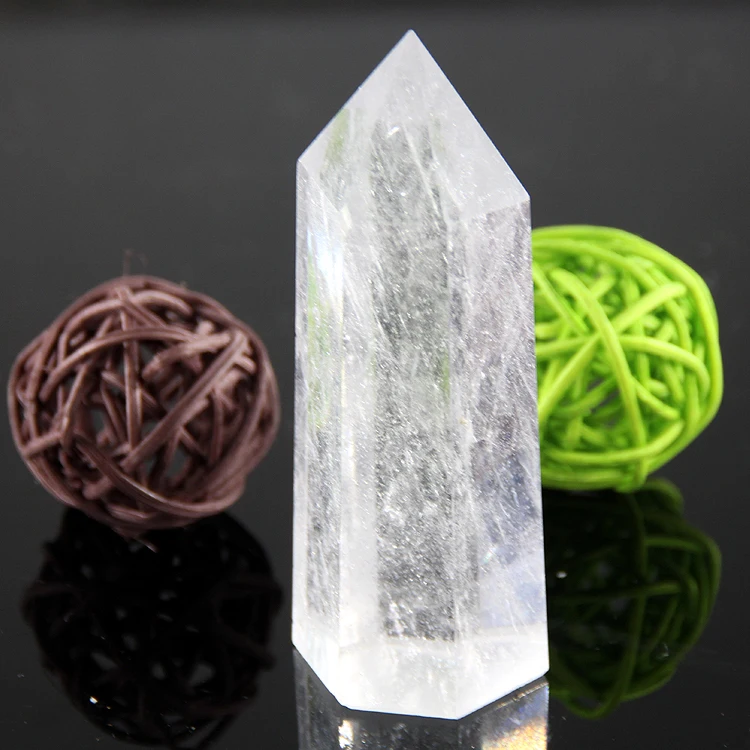 

2015 Natural 75*20mm white clear QUARTZ CRYSTAL WAND POINT Column Sceptres Pillar HEALING Reiki Chakra pendant