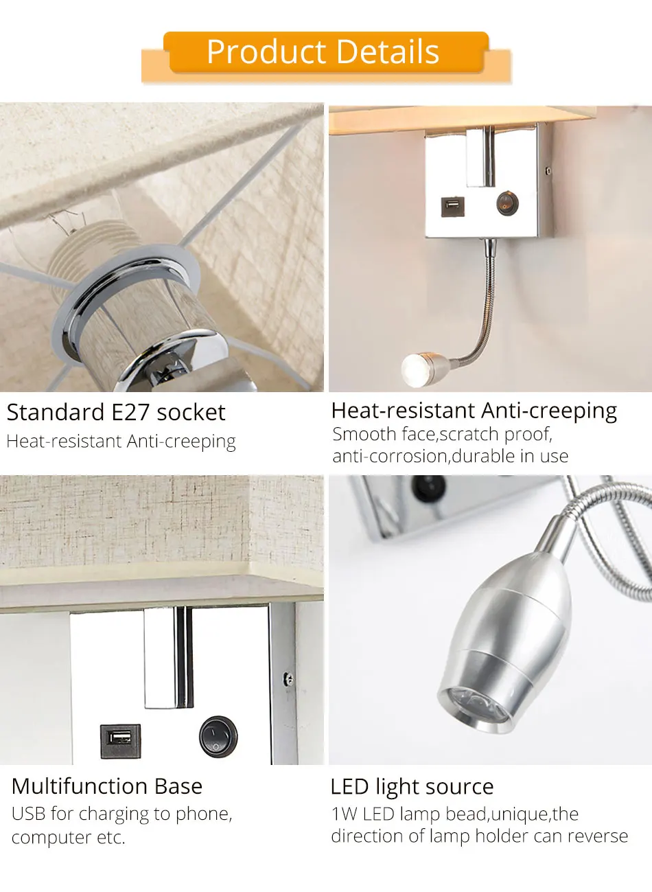 E27 Wall Lights Modern Home Lighting Decoration Sconce LED Indoor Wall Lamp Lighting Fixture For Bedroom Livingroom Stairs  (5)