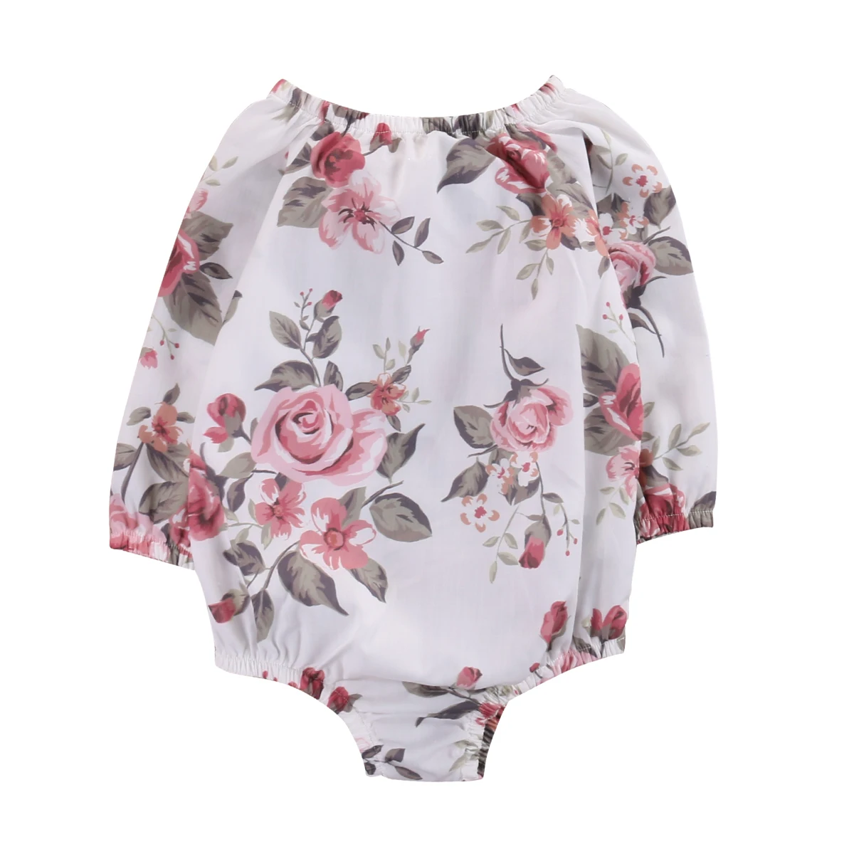 

2017 Floral Long Sleeve Infant Baby Girl Romper Jumpsuit Cotton Outfit Sunsuit