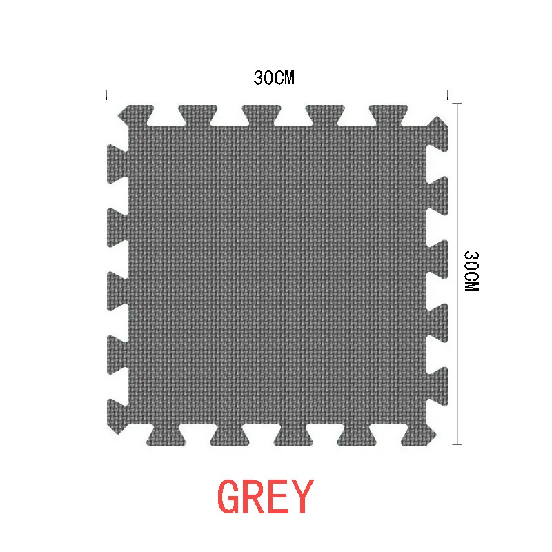 Детский игровой коврик, однотонный цветной коврик-пазл, EVA пены, детский коврик, 30X30X1 см, для спальни, школы, защитная напольная плитка - Цвет: grey