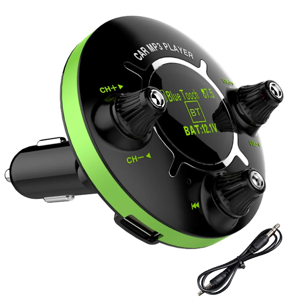 

BT13 Car FM Bluetooth MP3 Player Car Navigation Transmitter Phone Hands-Free Answer Double USB Bluetooth