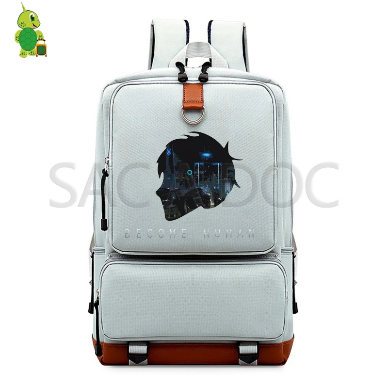 Detroit Become Human RK800 Backpack College Student School Bags for Teenage Girls Boys Laptop Backpack Cosplay Travel Rucksack - Цвет: 11