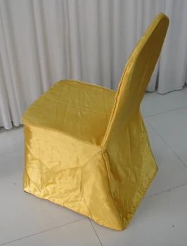

gold round banquet satin chair cover