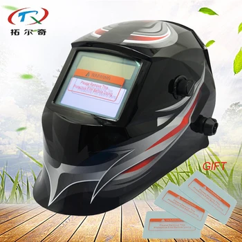 

Welding Helmet Mask auto Darkening solar full Face Type replace battery welding mask with Protective gloves Grind JD01.2233FF