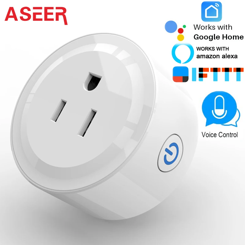 

ASEER US Smart Plug 10A,WiFi Remote Control with Alexa,Timing on/off The Power,Samrt Google Home Electric Mini smart WIFI Socket